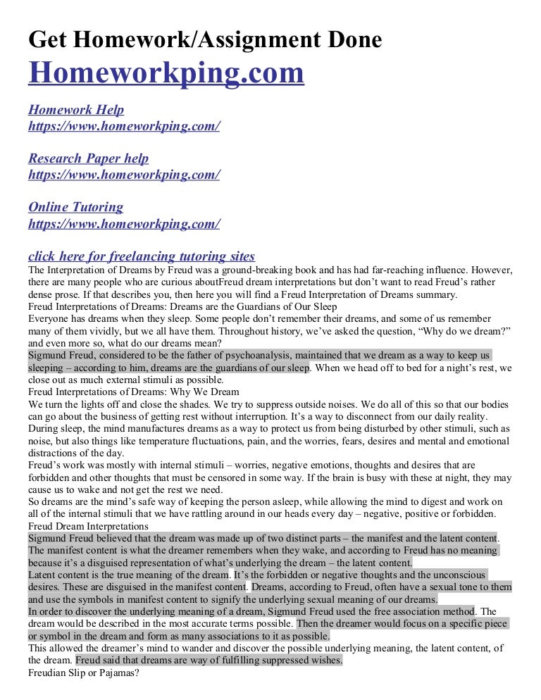 dream analysis psychology psychoanalytic dream interpretation